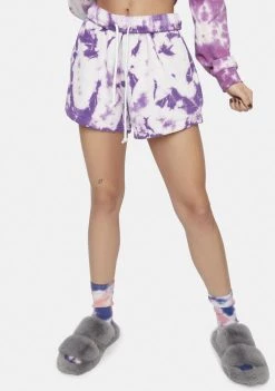 Daisy Street Bottoms Purple Layla Tie Dye Shorts