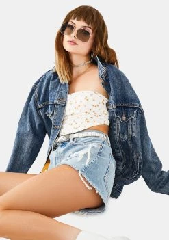 Daisy Street White Textured Floral Print Bandana Top Tops