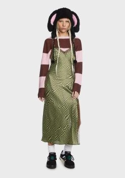 Daisy Street Satin Slip Midi Dress