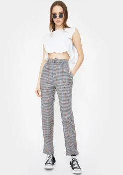 Daisy Street Check Cigarette Trousers Bottoms