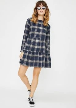 Daisy Street Check Tartan Babydoll Dress