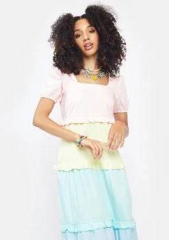 Daisy Street Rainbow Tiered Maxi Dress Dresses