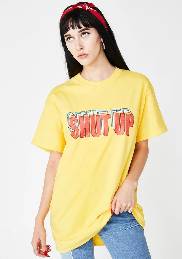 Daisy Street Shut Up Tee Tops