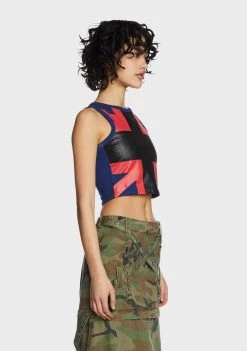 Daisy Street Tops Cropped Vest Tee