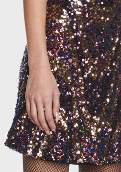 Daisy Street Club Dresses Multi Sequin Mini Dress