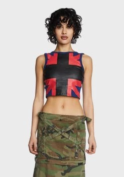 Daisy Street Tops Cropped Vest Tee