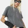 Daisy Street Tops Washed Black Tyler Graphic Tee