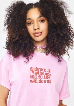 Daisy Street Yin Yang Graphic Tee Tops