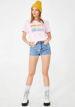 Daisy Street Tops Somebody Loves You Graphic Tee