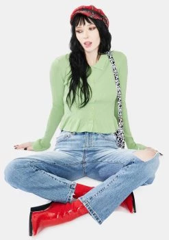 Daisy Street Frill Hem Cardigan Tops