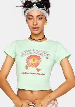 Daisy Street Keep Blazin' Crop Tee