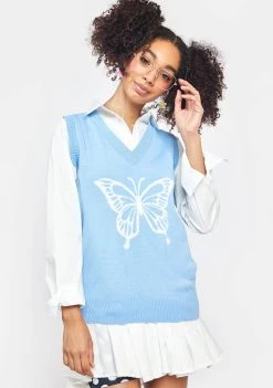 Daisy Street Knitted Butterfly Vest