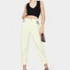 Daisy Street Yellow Printed Pocket Mom Jeans