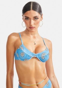 Daisy Street Underwire Daisy Bikini Top Swim