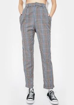 Daisy Street Check Cigarette Trousers Bottoms
