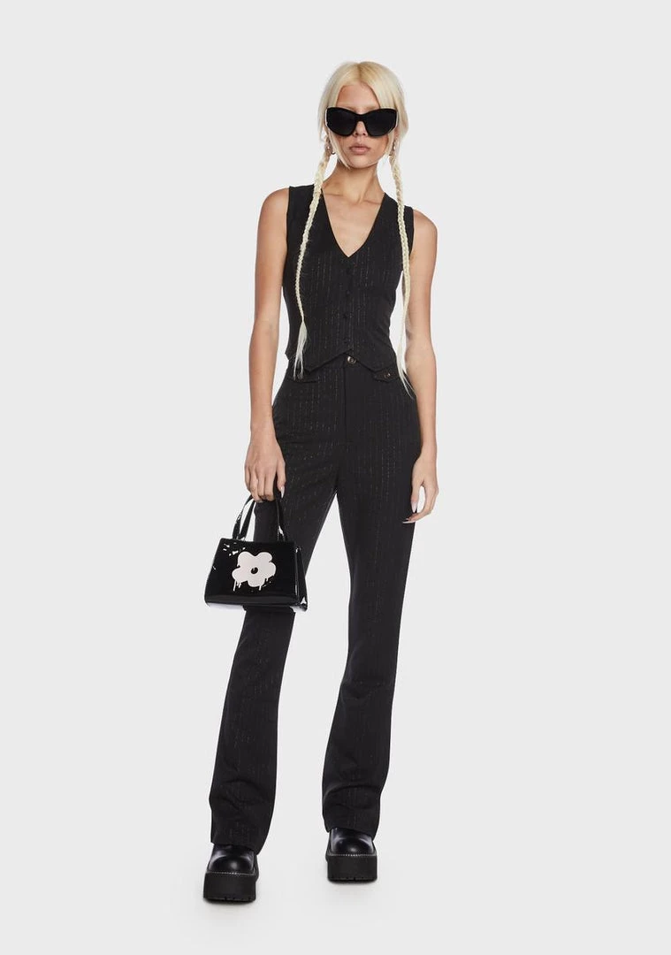 Daisy Street Flares Pinstripe Flared Pants