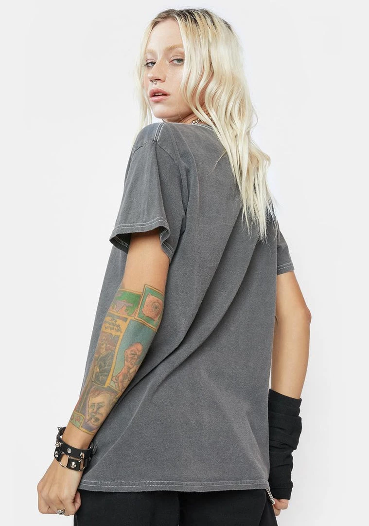 Daisy Street Tops Washed Black Tyler Graphic Tee