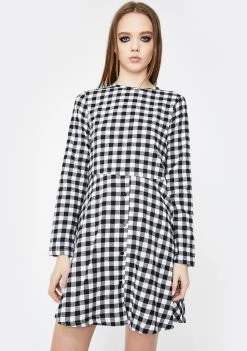 Daisy Street Gingham Check Smock Dress
