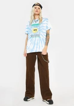 Daisy Street Tops Missing Tie Dye Graphic Tee