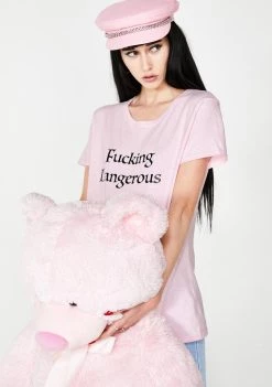 Daisy Street Fucking Dangerous Graphic T-shirt Tops