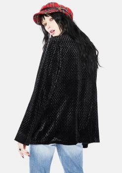 Daisy Street Velvet Boyfriend Blazer Outerwear