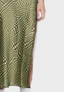 Daisy Street Satin Slip Midi Dress