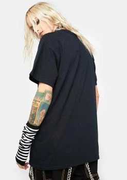 Daisy Street Tops Friday The 13th Mask Graphic Tee