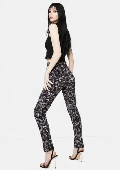 Daisy Street Brianna Floral Skinny Pants Bottoms