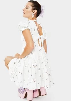 Daisy Street Ivory Floral Print Smock Dress Dresses