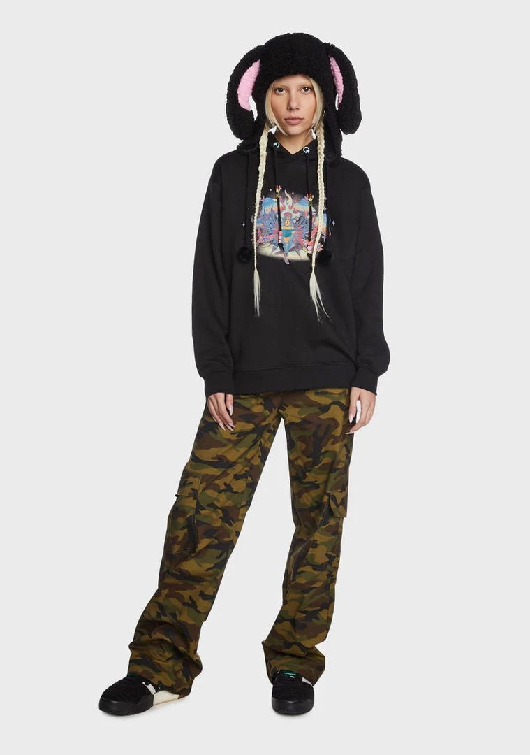 Daisy Street Graphic Pullovers & Hoodies Maya Beaded Knit Hoodie
