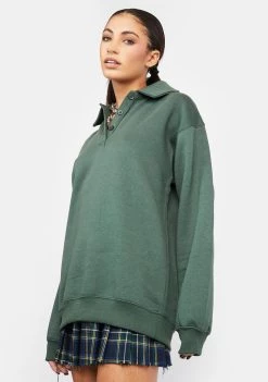 Daisy Street Rugby Sweatshirt Tops