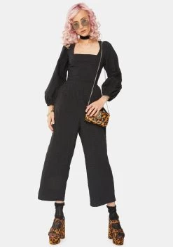 Daisy Street Jumpsuits & Rompers Tie Back Dobby Jumpsuit