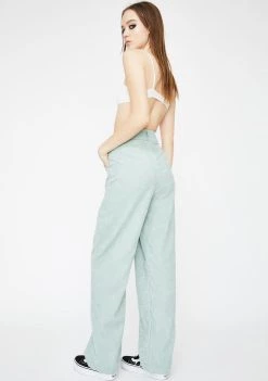 Daisy Street Bottoms High Waisted Corduroy Trousers
