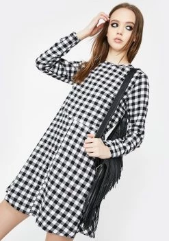 Daisy Street Gingham Check Smock Dress