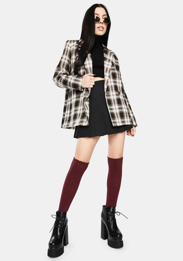 Daisy Street Outerwear Vintage Check Relaxed Blazer