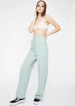Daisy Street Bottoms High Waisted Corduroy Trousers