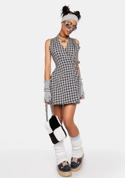 Daisy Street Plaid Mini Dress