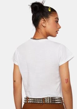 Daisy Street Graphic Crop Top Graphic T-Shirt