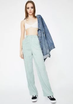 Daisy Street Bottoms High Waisted Corduroy Trousers