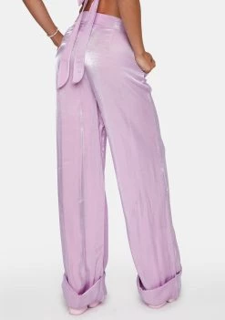 Daisy Street Shine Wide Leg Trousers Wide Leg Pants