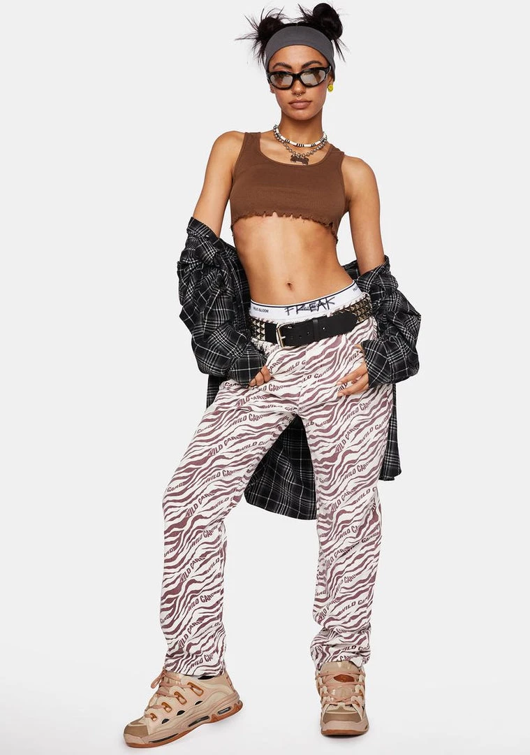 Daisy Street Zebra Dad Jeans Boyfriend Jeans