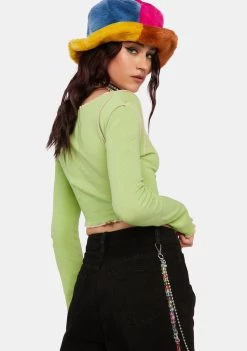 Daisy Street Tops Seam Detail Crop Top