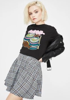 Daisy Street Plaid Check Pleated Mini Skirt