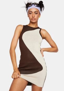 Daisy Street Wavy Knit Mini Dress Dresses