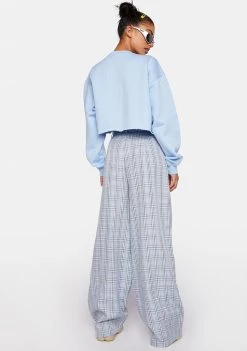 Daisy Street Blue Checked Laura Trousers
