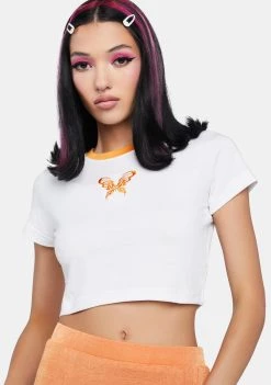 Daisy Street Rosie Butterfly Baby Tee Graphic T-Shirt