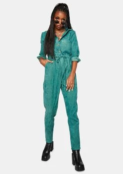 Daisy Street Jumpsuits & Rompers Button Up Corduroy Jumpsuit