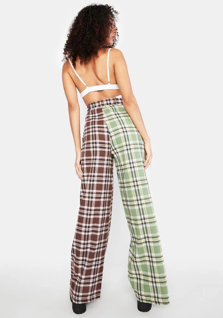 Daisy Street Bottoms Plaid Laura Trousers
