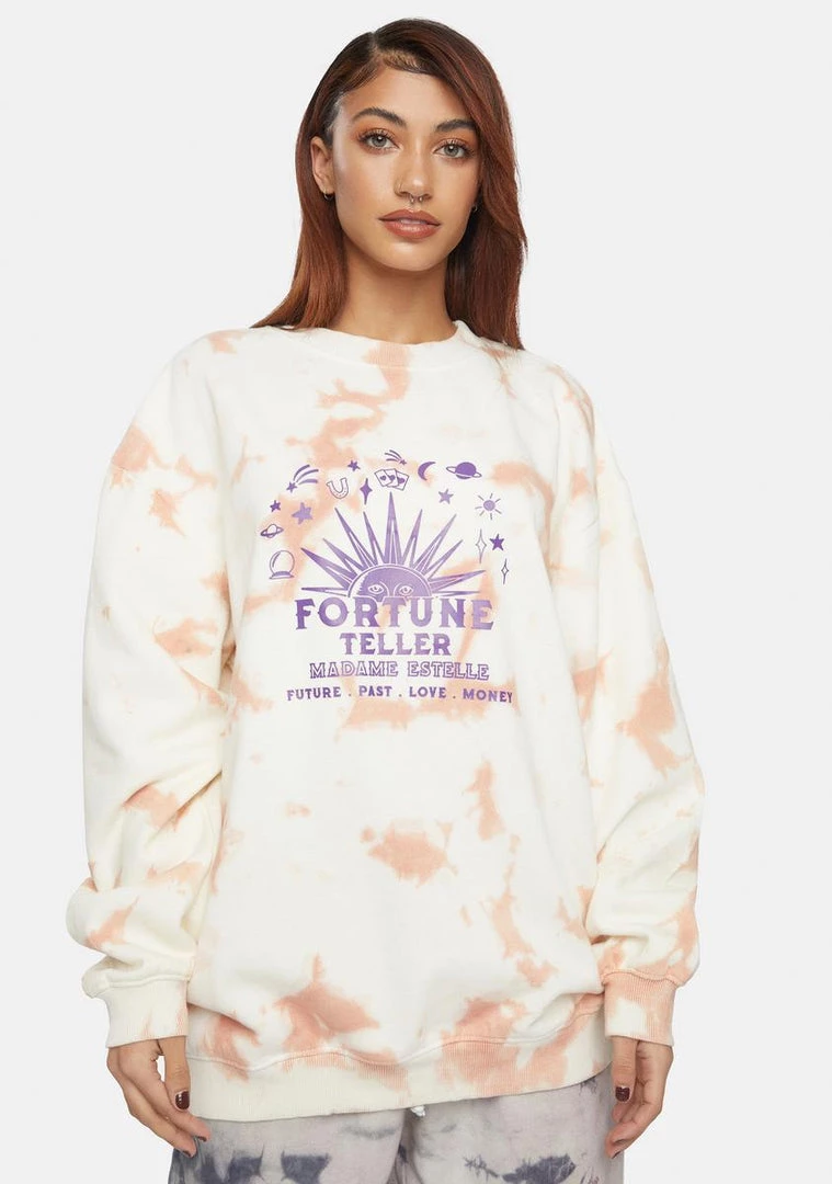 Daisy Street Tie Dye Fortune Teller Sweatshirt