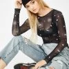Daisy Street Astrology Mesh Top Tops